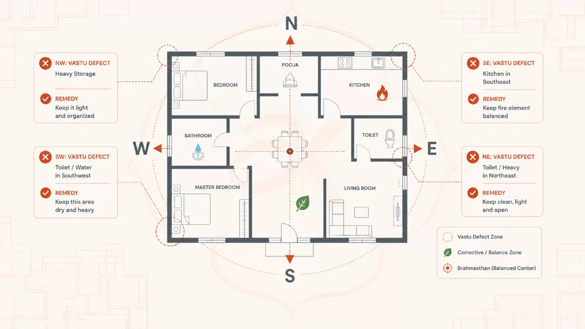 Common Vastu Defects and Simple Remedies Without Structural Changes